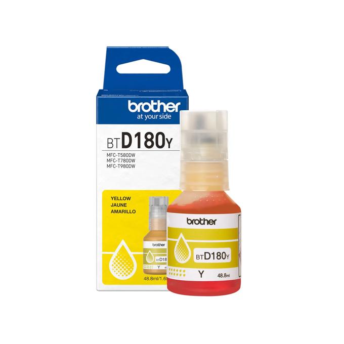 Brother InkBenefit BTD180YS High Yield Yellow Ink Bottle , Yellow, large