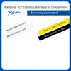 Brother P-touch economy laminated label tapes in multiple colors with 12mm width