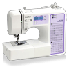 Brother SC9500 computerized sewing machine with LCD display and stitch reference chart