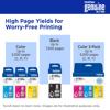 Brother Genuine high-yield ink cartridges in black and color with page yield information