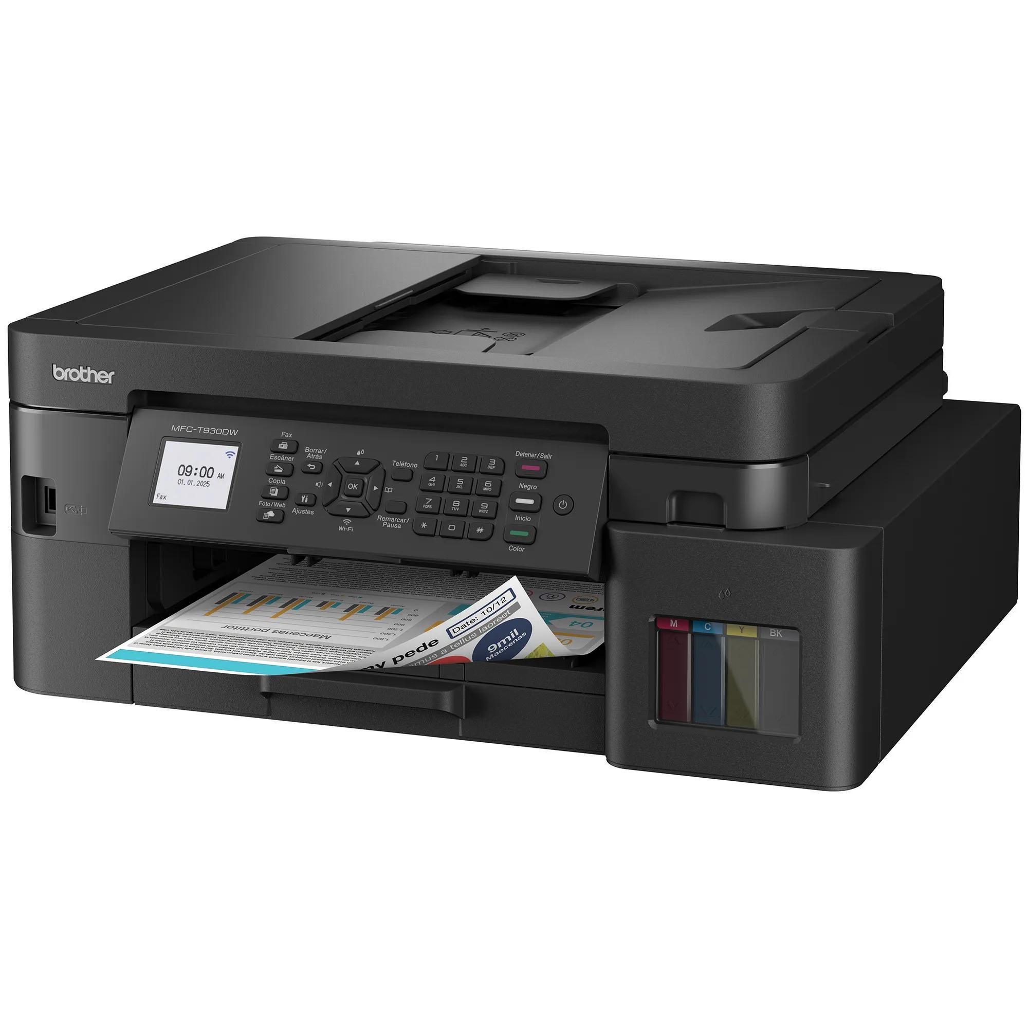 Brother MFC-T930DW vista lateral con sistema de tanque de tinta