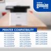 Brother genuine ink and toner compatibility chart for laser printers and all-in-one models