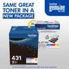 Brother Genuine TN-431 3-pack color toner cartridges in new packaging