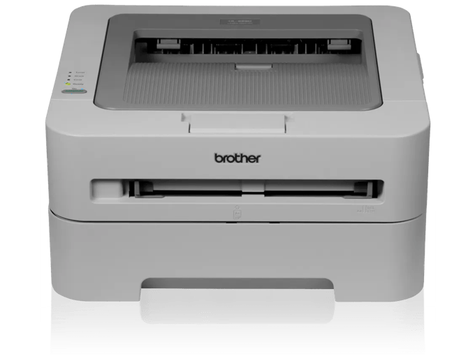 Brother HL-2220 monochrome laser printer with compact design and front paper tray