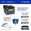 Brother MFC-L2820DW XL wireless monochrome laser all-in-one printer with included accessories