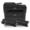 Brother MFCL2750DW all-in-one monochrome laser printer with two toner cartridges