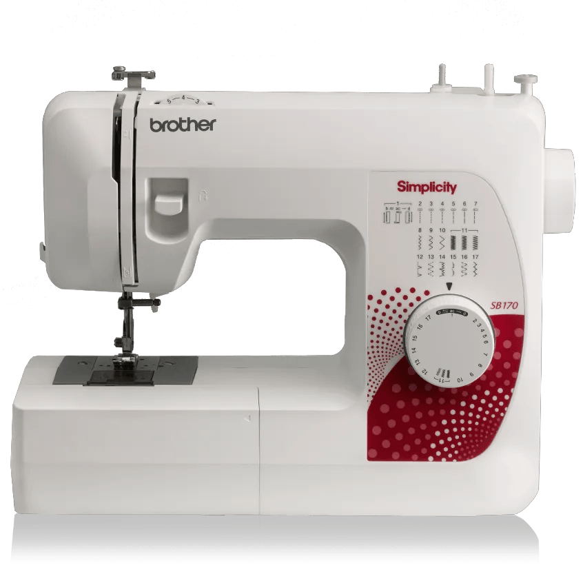Brother SB170 sewing machine with 17 built-in stitches and rotary dial