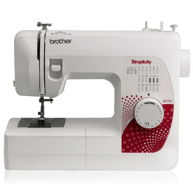 Brother SB170 sewing machine with 17 built-in stitches and rotary dial