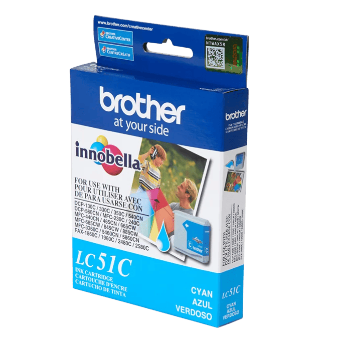Brother LC51C cyan ink cartridge for all-in-one printers