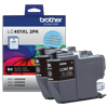Brother LC401XL high-yield black ink cartridge 2-pack with product box