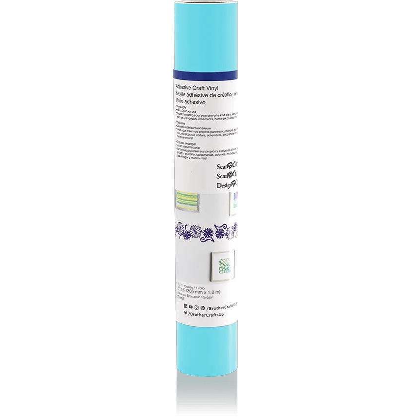 Brother aqua adhesive craft vinyl roll for cutting machines and DIY projects