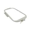 Brother embroidery hoop frame for sewing machine with adjustable clamp mechanism