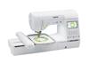 Brother SE1950 sewing and embroidery machine with touchscreen and floral design in hoop