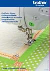 Brother end point sticker packaging for precise fabric alignment in sewing projects