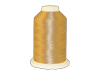 Brother embroidery thread spool in gold polyester on white background