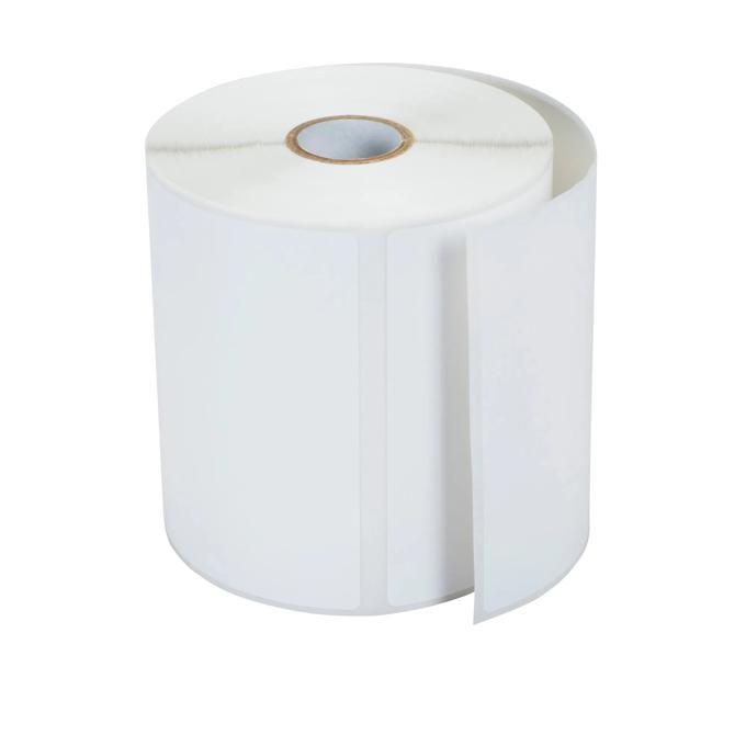 Brother 4x6 inch continuous label roll with cardboard core for thermal printing
