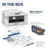 Brother MFC-J5340DW all-in-one color inkjet printer with starter ink cartridges and setup guides