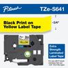 Cartucho de cinta para etiquetas laminada extra resistente Brother TZe-S641 con texto negro sobre amarillo