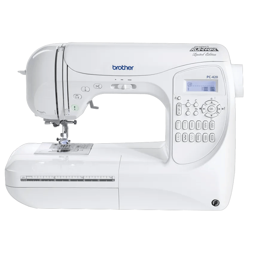 Brother PC-420 computerized sewing machine with LCD screen and built-in stitches