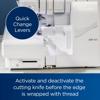 Brother AIR1800 serger with quick-change levers for easy threading and cutting knife activation