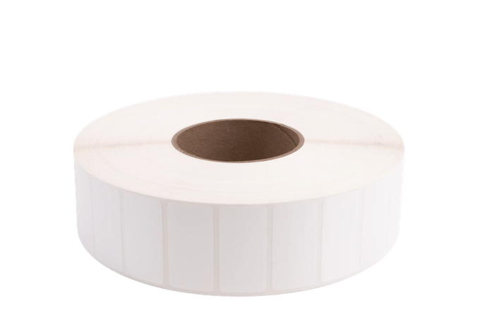 White die-cut label roll on cardboard core for Brother label printers