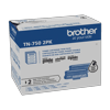 Brother TN-750 high-yield toner cartridge twin pack for laser printers