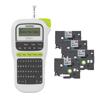 Brother P-touch handheld label maker bundle with QWERTY keyboard and four TZe tape cartridges