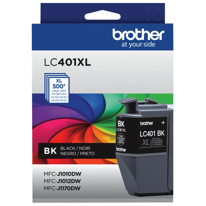 Brother Genuine LC401XLBKS High-yield Black Ink Cartridge, Black, large
