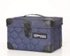 Brother Designio quilted navy carrying case with handle and metal clasp closure