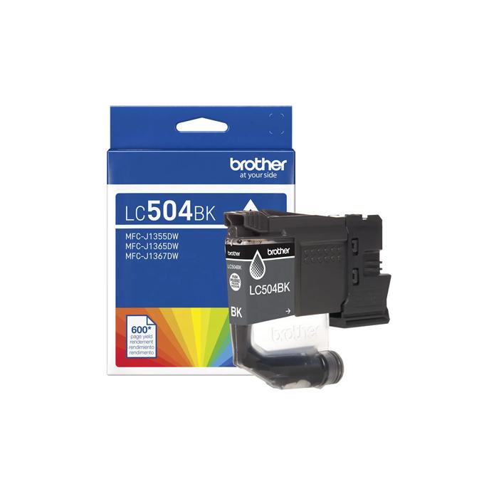 Brother Genuine LC504BKS Standard Yield Black Ink Cartridge, Black, large